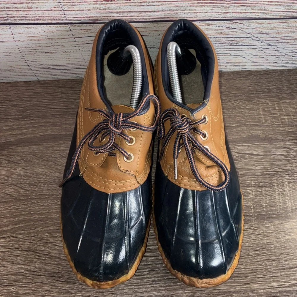 Men's Vintage Colorado Blue and Tan Duck Steel Shank Shoes Size 9
